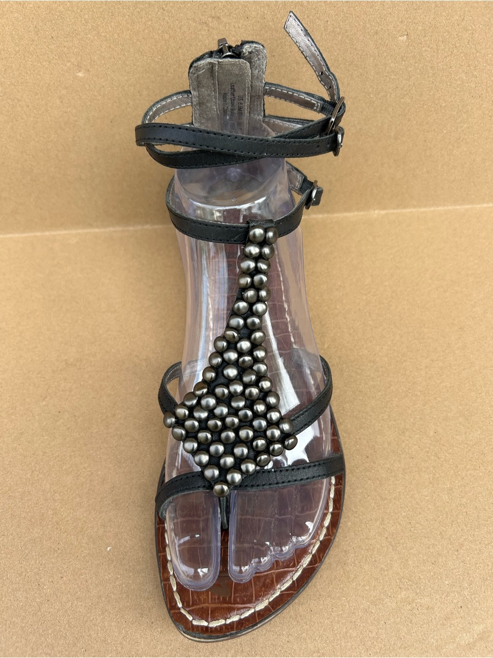 Sam Edelman Gladiator style Women's Sandals Size 6.5 Black Embellished summer